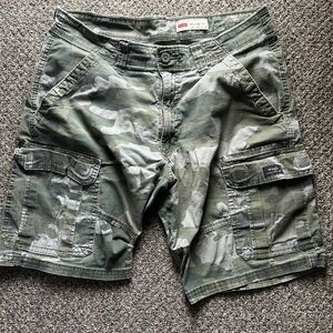 Camouflage Cargo Shorts - Green Camo